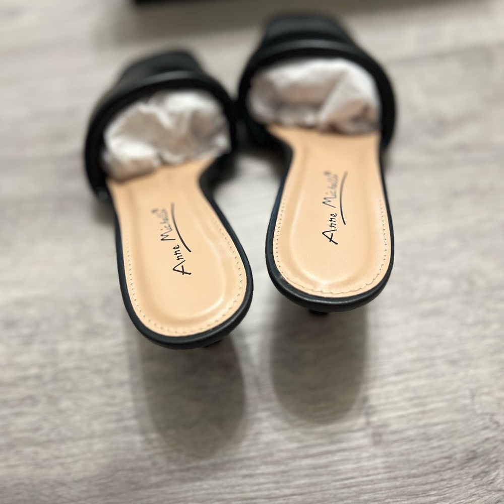 Anna Michelle Black Heel Sandals size 8 - Picture 4 of 7